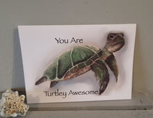 Load image into Gallery viewer, Turtle Quote Original Artwork Greetings Card Handmade In Cornwall
