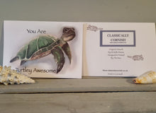 Load image into Gallery viewer, Turtle Quote Original Artwork Greetings Card Handmade In Cornwall
