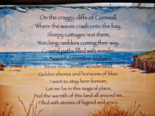 Load image into Gallery viewer, Original Cornish Artwork And Poetry On Slate The Craggy Cliffs
