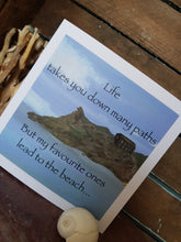 Load image into Gallery viewer, Beach Quote Greetings Card Handmade In Cornwall
